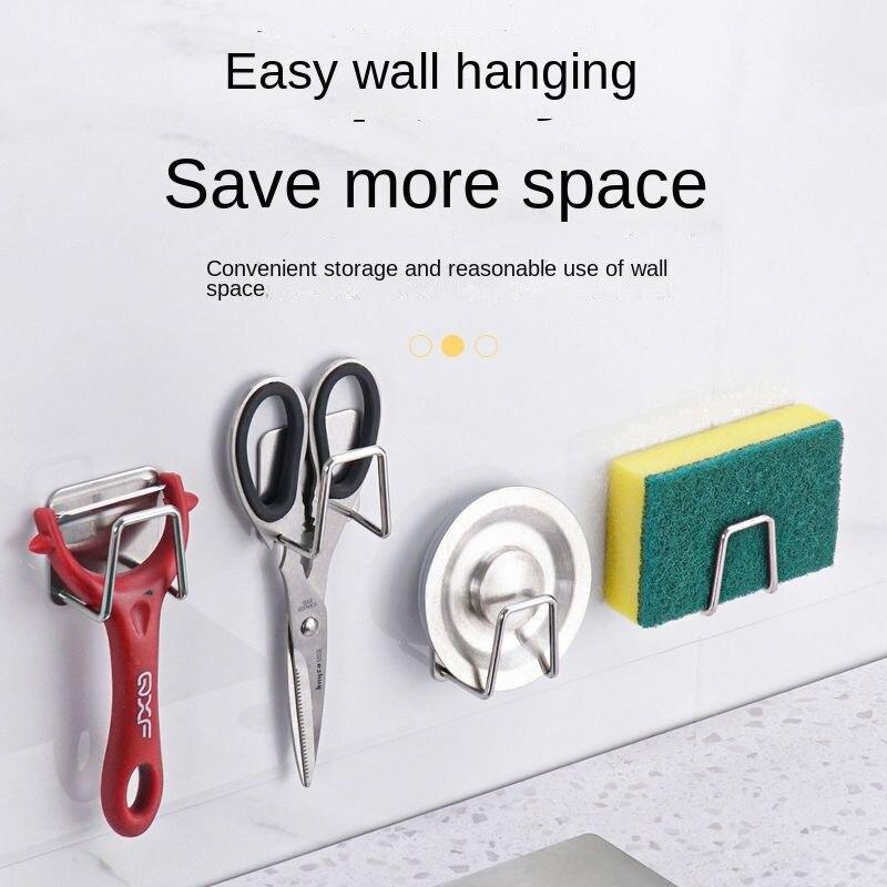 Stainless Steel Draining Rack Punch Free Kitchen Hook