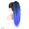 Ponytail Long Kinky Curly Hair Ribbon Ponytail Extension Rainbow Colorful Ombre Color Ponytails