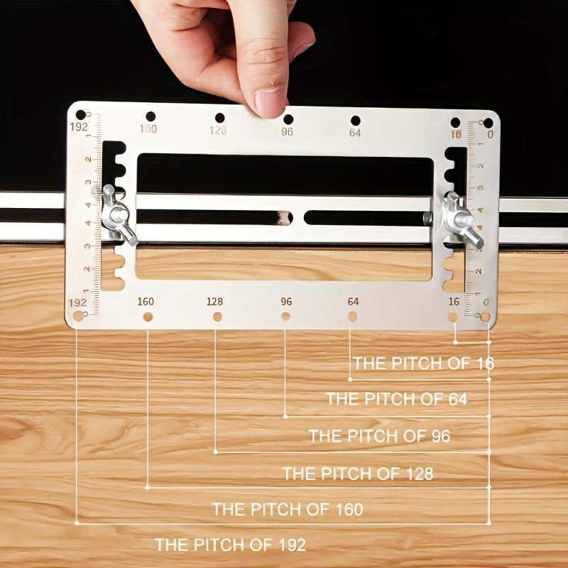 Handle Hole Locator Door Knob and Pull Installation Jig and Shelf Pin Jig Boring Hole Drill Guide Stainless Steel