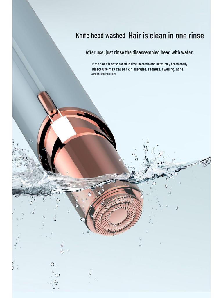 USB Mini Electric Floating Dual-Blade Women's Lipstick Shaver & Epilator