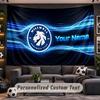 Wall Hanging Tapestry Custom NameMillwall FC Pattern Personalized Printed Fabric Wall Decor