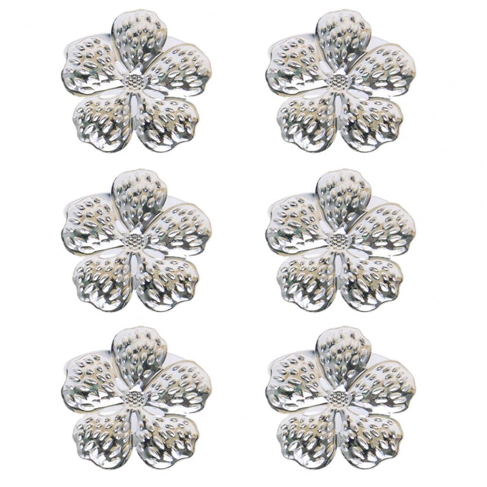 Gyllene Servettringar Metall Servettring Set Eleganta Metall Blom Servettringar för Middagsbord Bröllopsfest Set