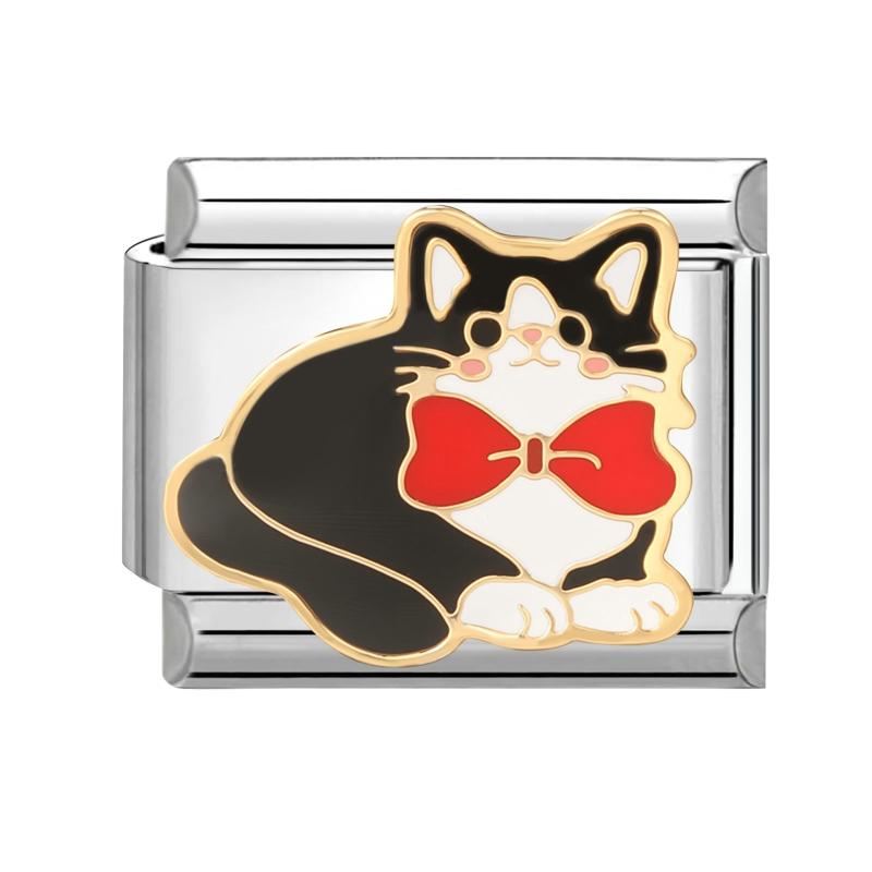 Fashion Colorful Y2K Animal Series Cat Dog Italian Charm Beads Fit 9MM Stainless Steel Bracelets Gifts Women Jewelry DIY Making