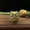 Cute Owl Brass Knife Bead EDC Outdoor DIY Paracord Woven Bracelets Accessories Lanyard Pendant Umbrella Rope Flashlight Hangings