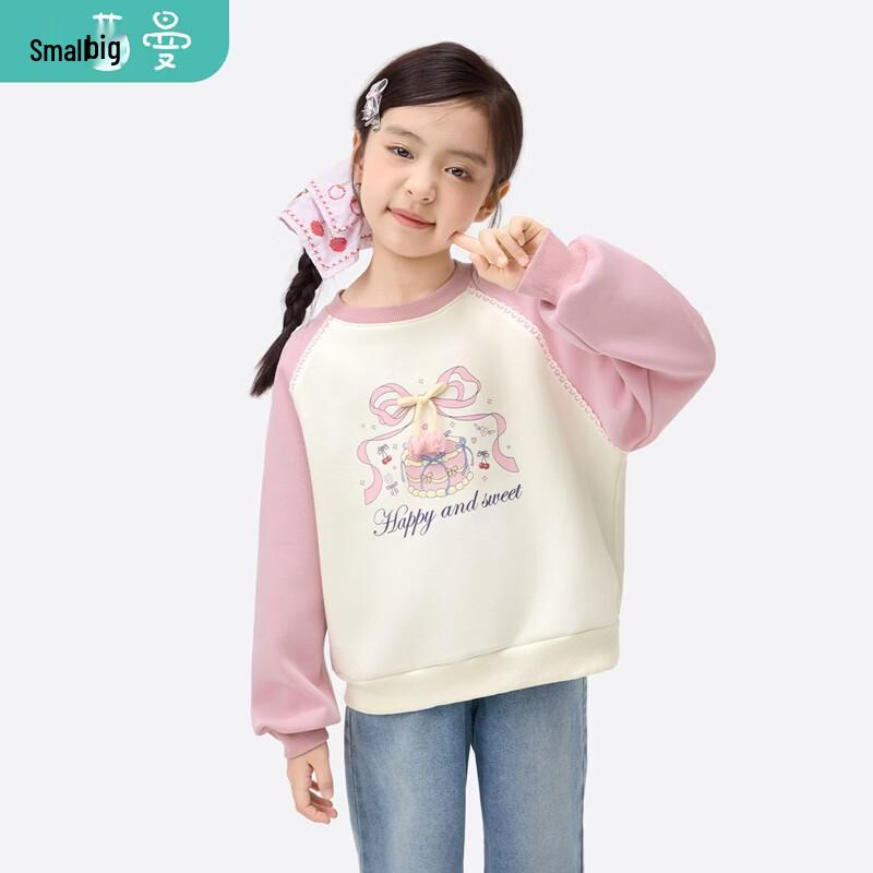 Girls  Sweet Bow Raglan Sleeve Sweatshirt 150