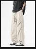 NASA Trendy Men's Spring-Autumn Wide-Leg Parachute Windbreaker Pants - Versatile Ice Silk Trousers
