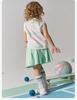 David Bella Girls' Five Part Pants Set Summer Clothes New Middle and Large Children's Antibacterial Cool T-shirt Skirt Pants Two Piece Set
