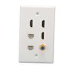 HD Multimedia Interface Wall Plate 6 Ports TV F Head CAT6 Network AV Wall Plate for Home