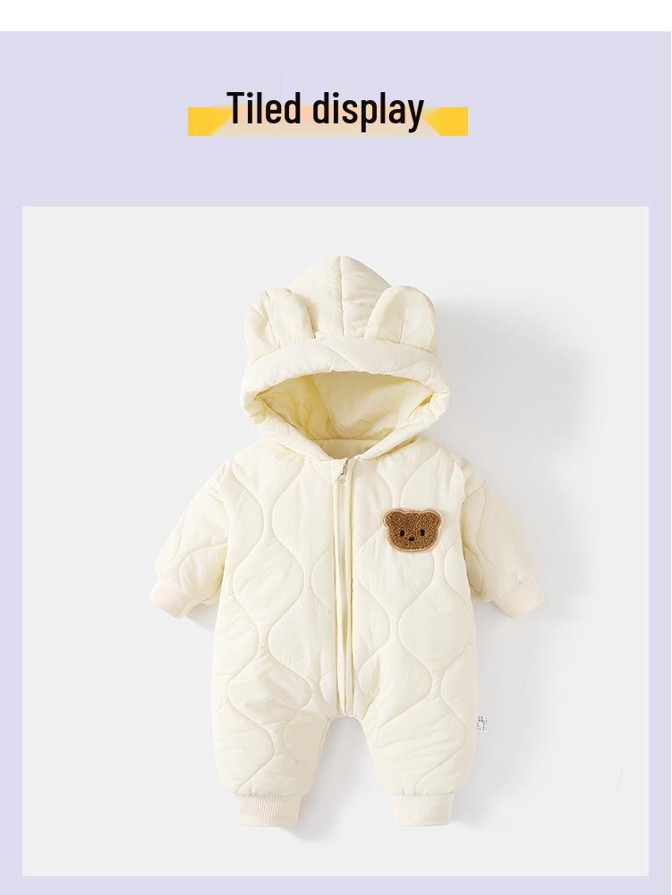 Baby Winter Jumpsuit: Warm Fleece-Lined Outerwear for Boys & Girls