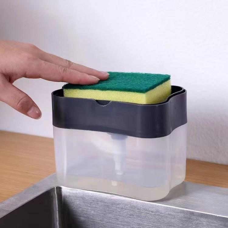 Cross-border Soap Dispenser and Cleaning Brush with Liquid Box and Sponge