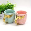 Novelty Mermaid Mug With Golden Tail Handle Cute Coffee Cup Ceramic Cup Large Tea Cup Suitable For Valentine's Day Gifts