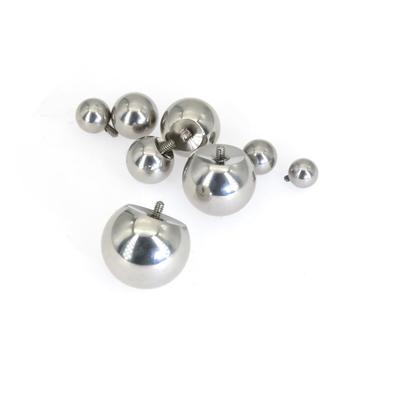 Anéis de Piercing Universais Grandes em Aço Titânio com Rosca Externa, 5-14mm, Bolas de Substituição DIY