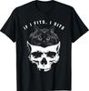 If I Fits I Sits Black Cat Skull Gothic Dark Humor T-Shirt