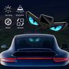 Wireless LED Car Light Solar Devil Eyes for Windshield, Magnetic Installation Window Warning Sign with Three Custom Display Smart Modes, Digital