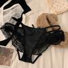 Damen Sommer Süß Sexy Reines Verlangen Spitze Netz Gaze Eis Seide Niedrige Taille Dreieck Slips