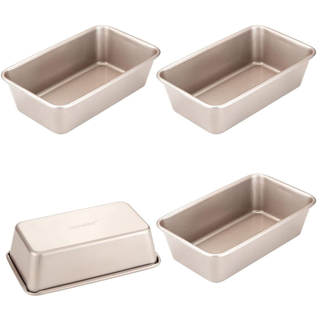 CHEFMADE Mini Hamburger Steak Cake Molds, Set of 4, Non-Stick, 15.5*8.7*4.8cm