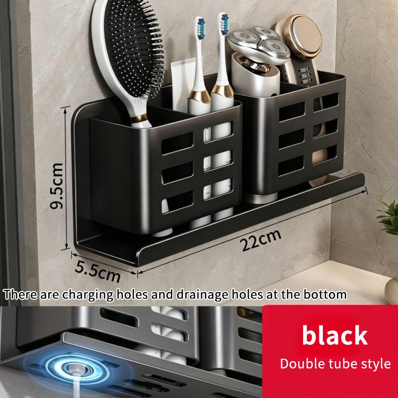 1Pcs New No Drill Wall Mount Bathroom Shelf Makeup Storage Organizer Toiletries Skin Care Product Rack Bathroom Accessories