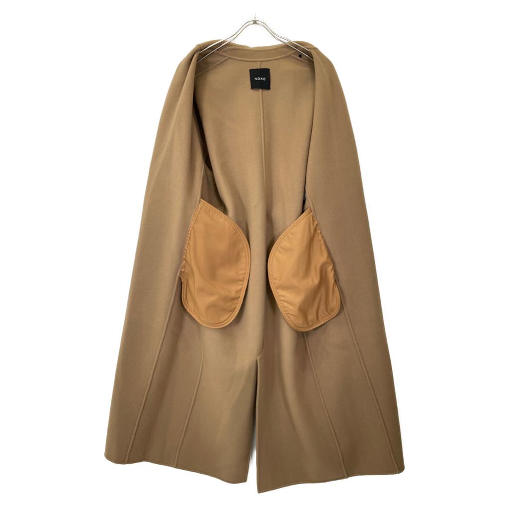 N.O.R.C Brown Wool River Big Collar Coat Coat 2 BrownUsed