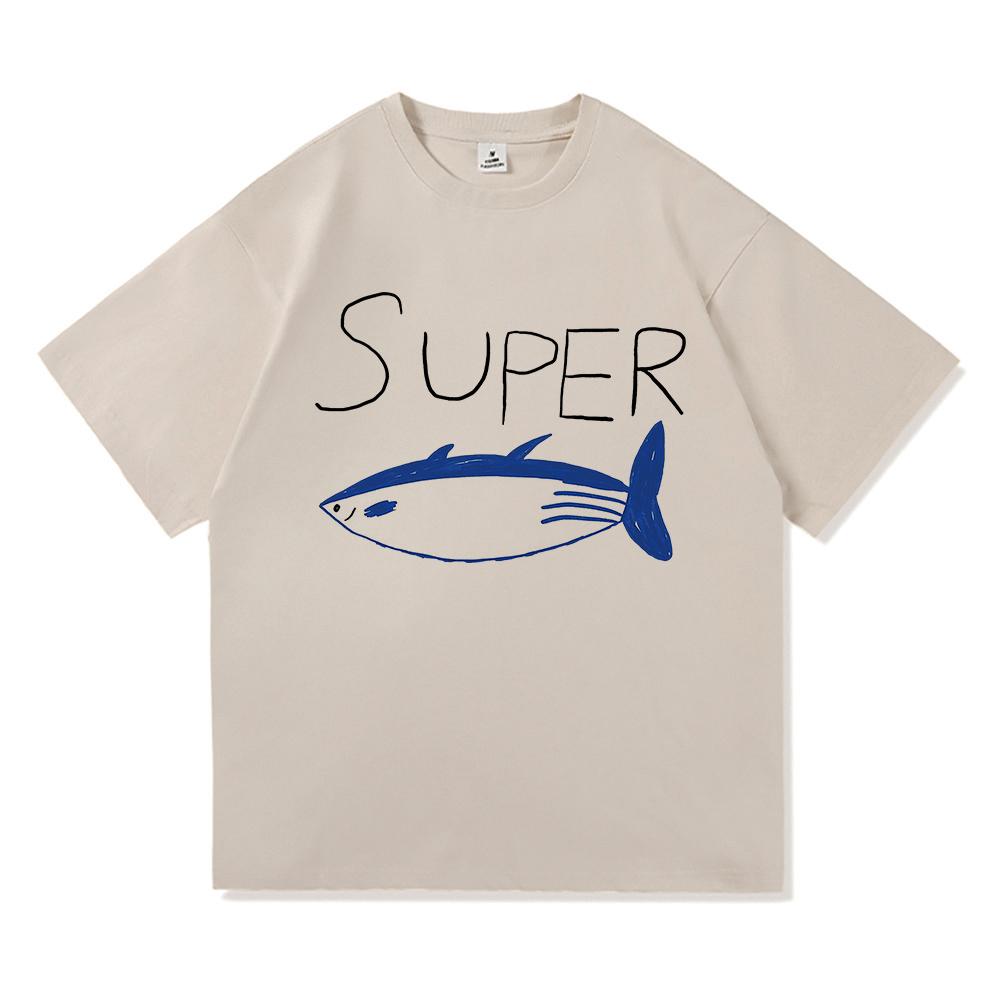 

Джин Супер Тунец Футболка Каваи Ретро Мода Мужская/женская Одежда Харадзюку Высокое Качество Топы Хлопковая Одежда Подарки на Дни Футболки 4XL