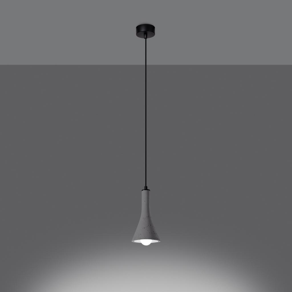 Lampa Wisząca Mirage 1 E14 Szary Beton Lumilo 12.171.23