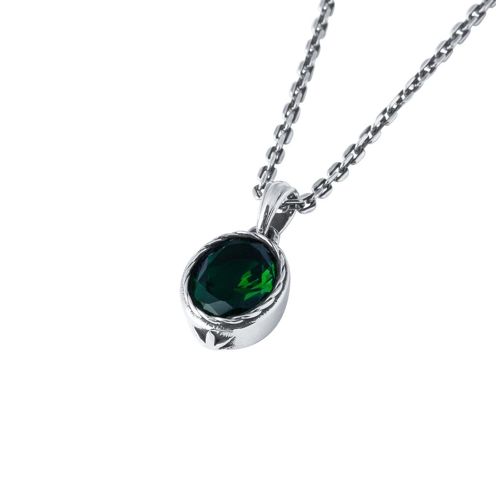 Sting925 High Life Oval Emerald Pendant