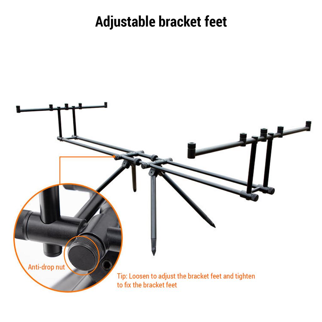 Retractable Fishing Rod Stand Detachable Metal Adjustable Casting Rods Holder