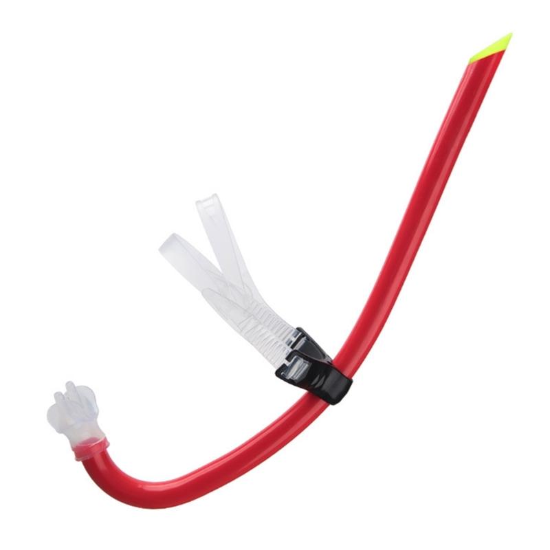 Training Headstrap Support Dry Top Snorkel Tube Comfortable Mouthpiece One-Way Purge Valves for Pool Open Water Swimming