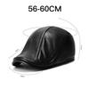 Winter Middle-Aged and Elderly PU Forward Cap Outdoor Velvet Warm Ear Protection Cap Old Head Cap