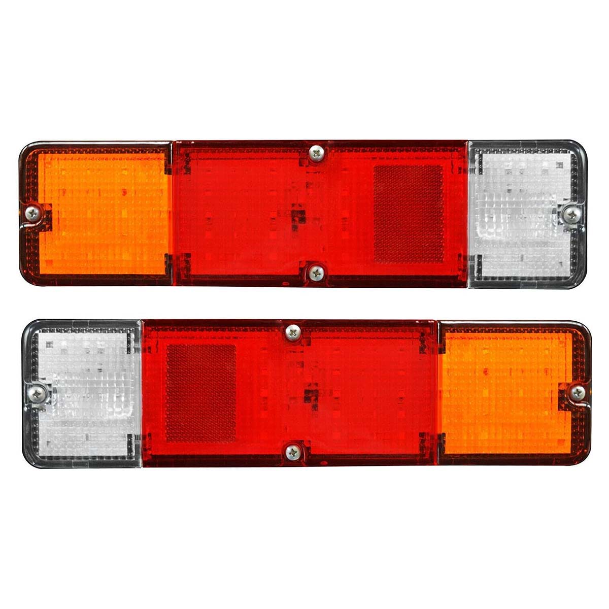 

APSMOTIV Светодиодные задние фонари Комплект задних стоп-сигналов (Левая+правая) Совместим с Suzuki Samurai, Sierra SJ413 SJ410 Gypsy Красный/Янтарный/Прозрачный объектив 12В OEM янтарь/красный