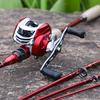 4 Sections Fishing Rod with 7.2:1 High Speed Baitcasting Reel Portable Fishing Rod Set Fishing Tools