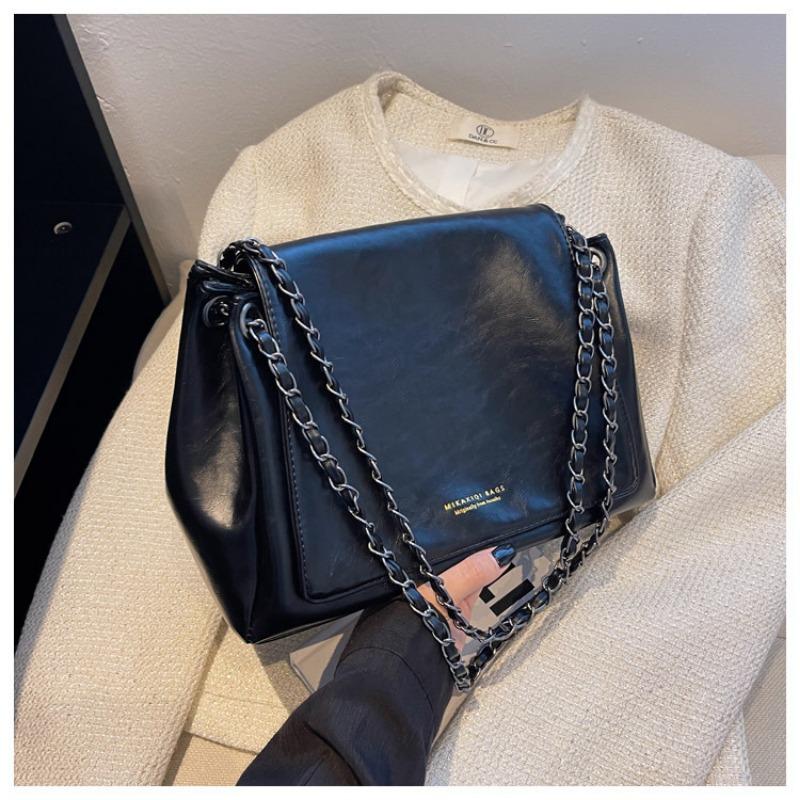 Retro Large-capacity Women's Bags, New Women's Premium Autumn and Winter Chain Messenger Bags, Commuter Tote Bags for Work, Women
