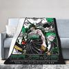 Luffy Anime Manga Coral Fleece Plush Throw Blanket Zoro Blanket for Home Couch Super Warm Bedding Throws,