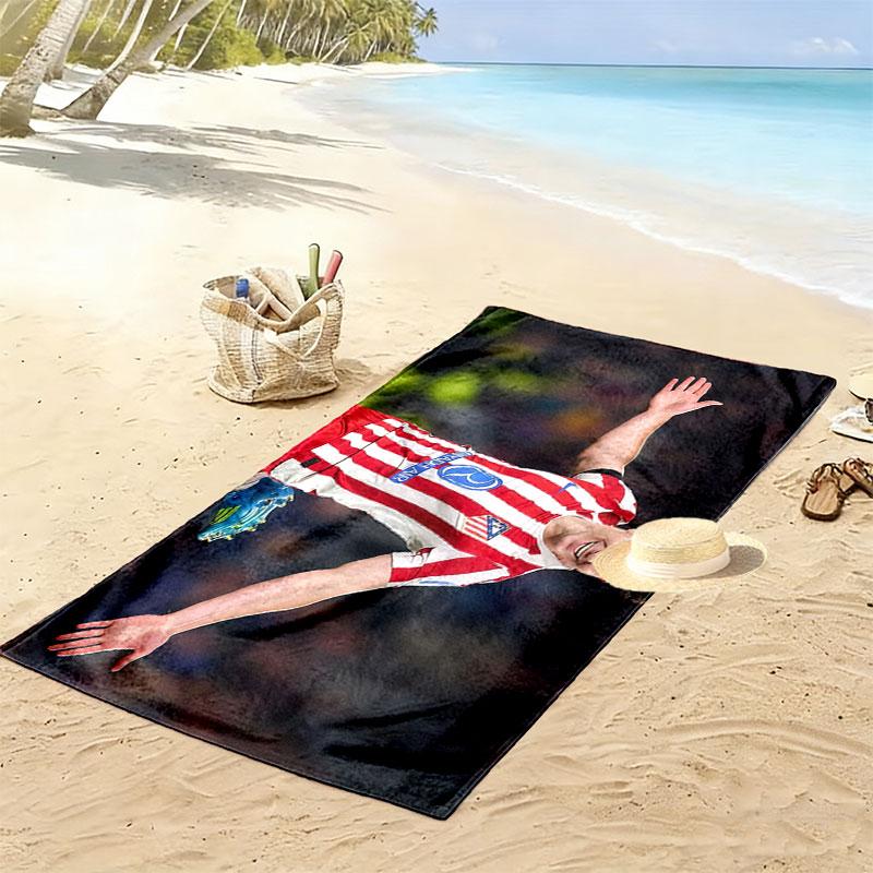 Julian Alvarez Print Beach Towel, Large Soft Quick Dry Towel for Beach Camping Swimming