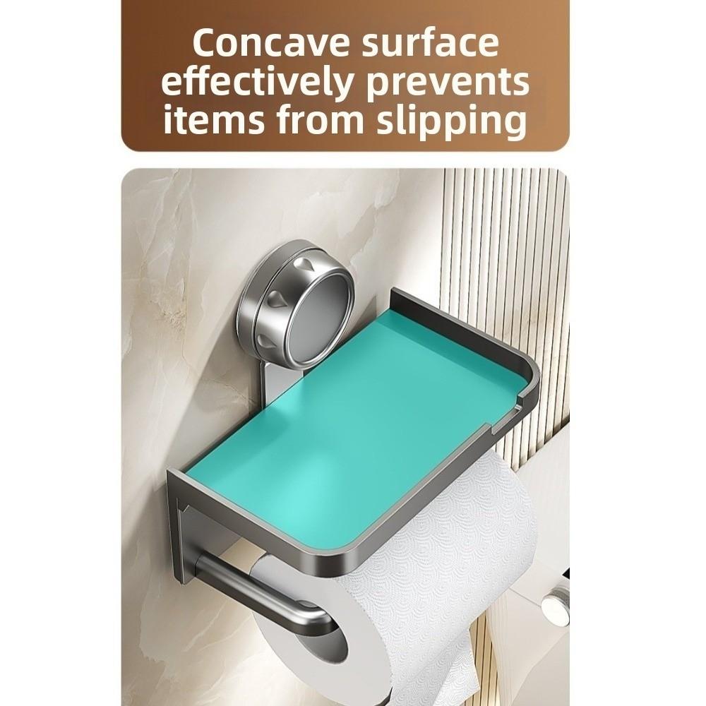 Double Layer Bathroom Paper Holder Suction Cup Toilet Paper Rack Tissue Holder Bathroom
