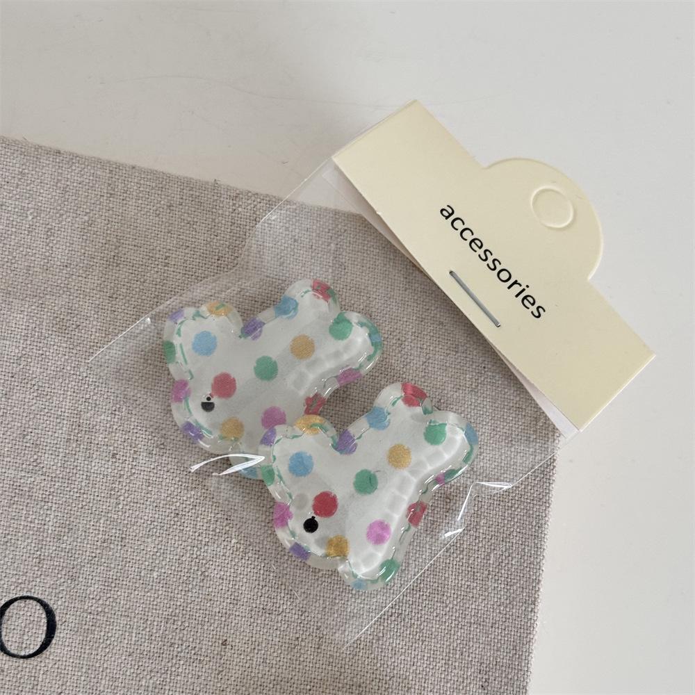 

Plaid Bow & Floral Rabbit Hair Clip for Girls