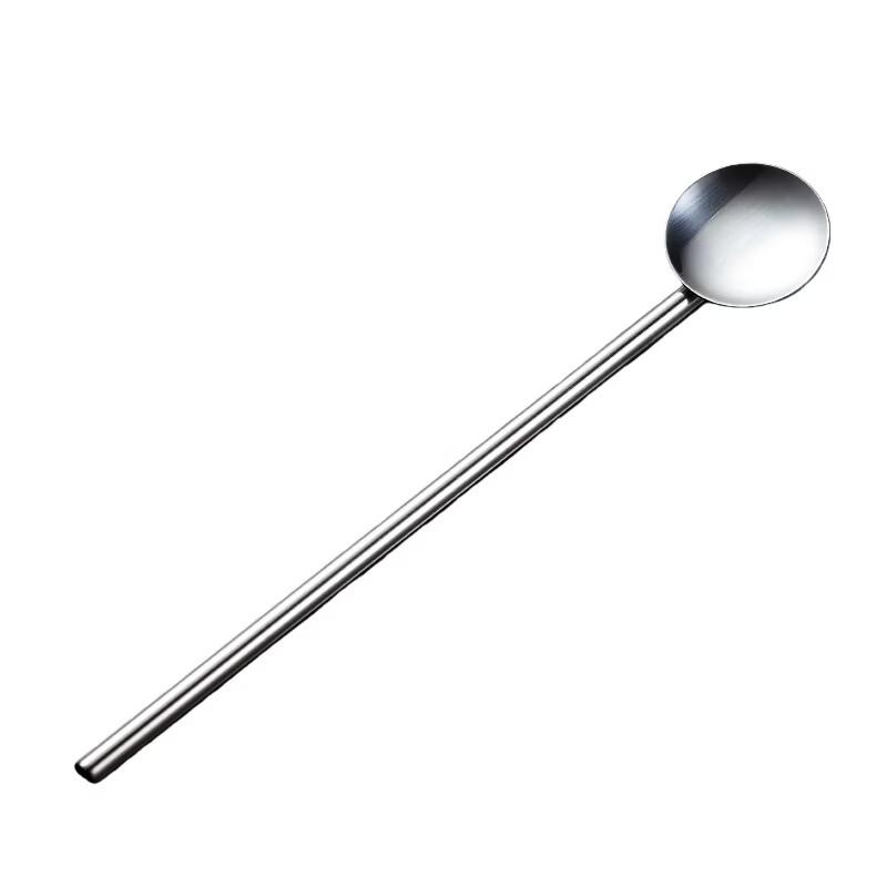Reusable 304 Stainless Steel Straw Spoon Set