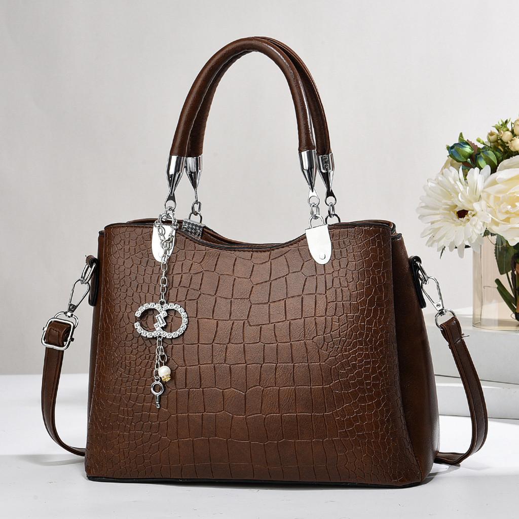 Chic Stone Pattern Handbag Stylish Versatile Mom Tote Bag With Spacious Design