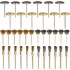 36Pcs Brass Brush Steel Wire Wheels Brushes Drill Rotary Tools Polishing Rotary Tools Metal Rust Removal Brush Set