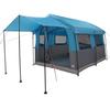 Barraca de camping Vidaxl familiar 324x255 cm azul e cinza
