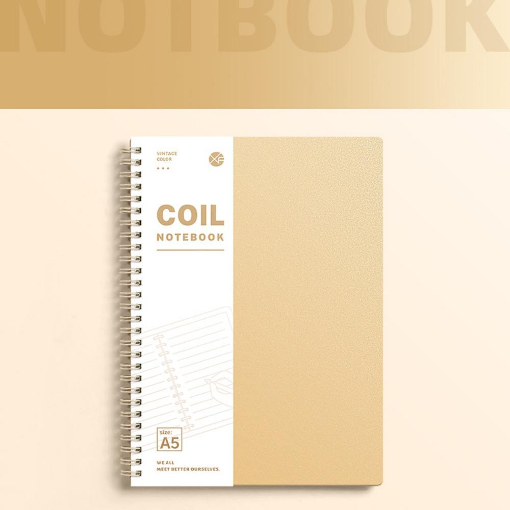 A5/B5 Spiral Notebook 120 Cream Pages Thicken Pocket Notebooks Lay-Flat Binding with Ring Binders Coil Notebook