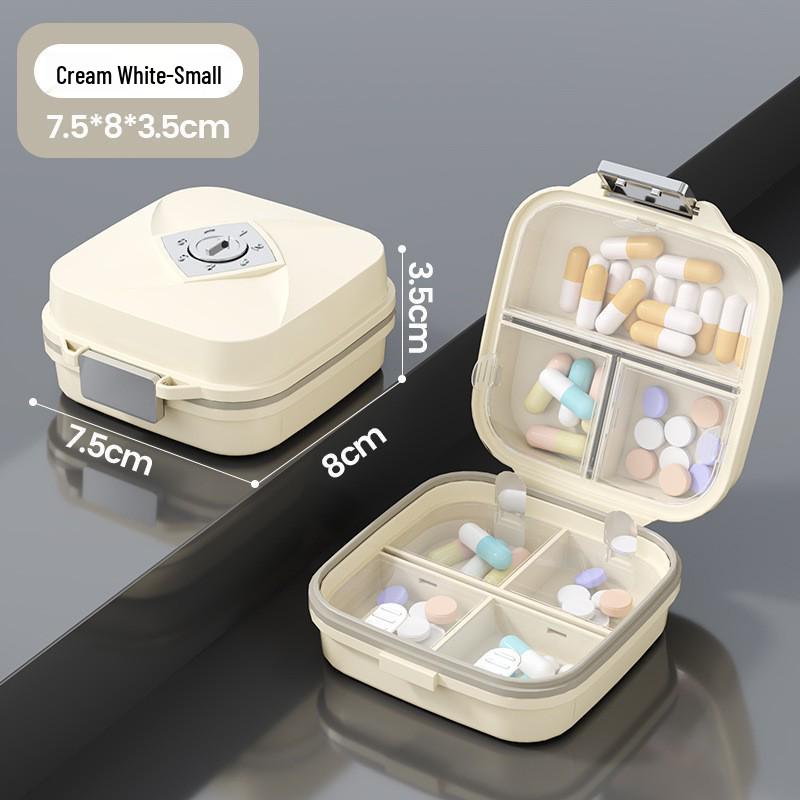 7-Day Moisture-Proof Pill Organizer: Sealed, Compartmentalized, Dustproof, with Lid for Convenient Storage