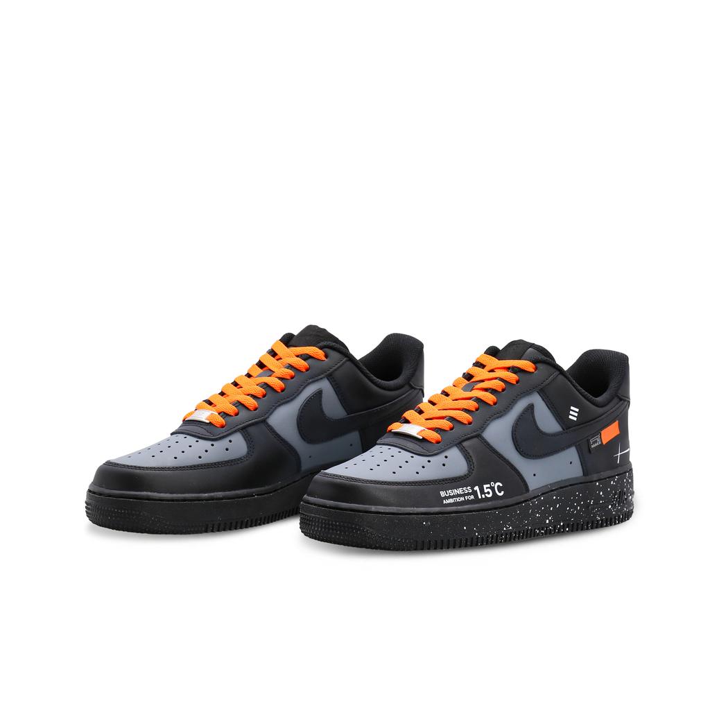 Nike Air Force 1 Höherlegung Low-Top Skateboard-Schuhe Unisex Schwarz Orange CW2288-001(Team577-2.0)