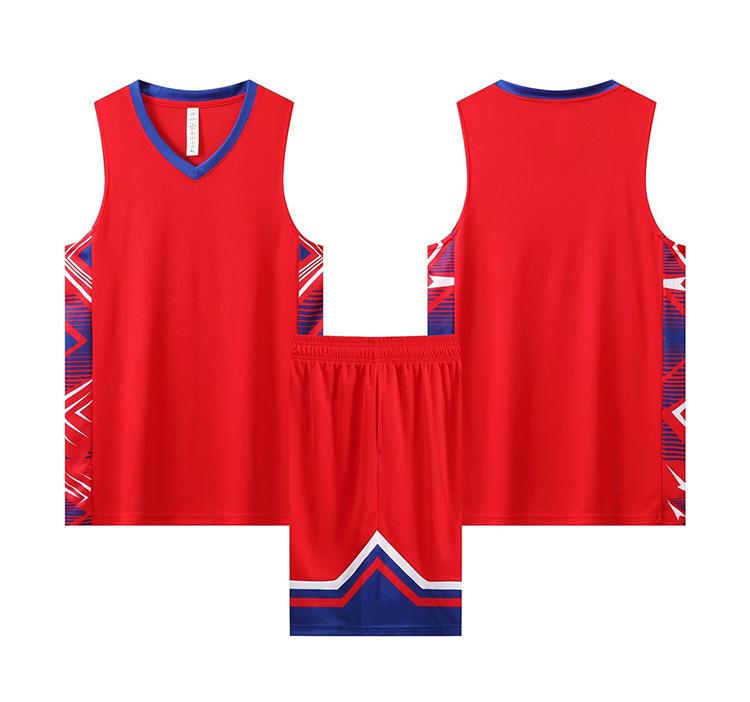 

New Basketball Jersey Set Men S Adult Children S Game Jersey Training Jersey Vest Jersey Sportswear Summer Clothing 3XS красный