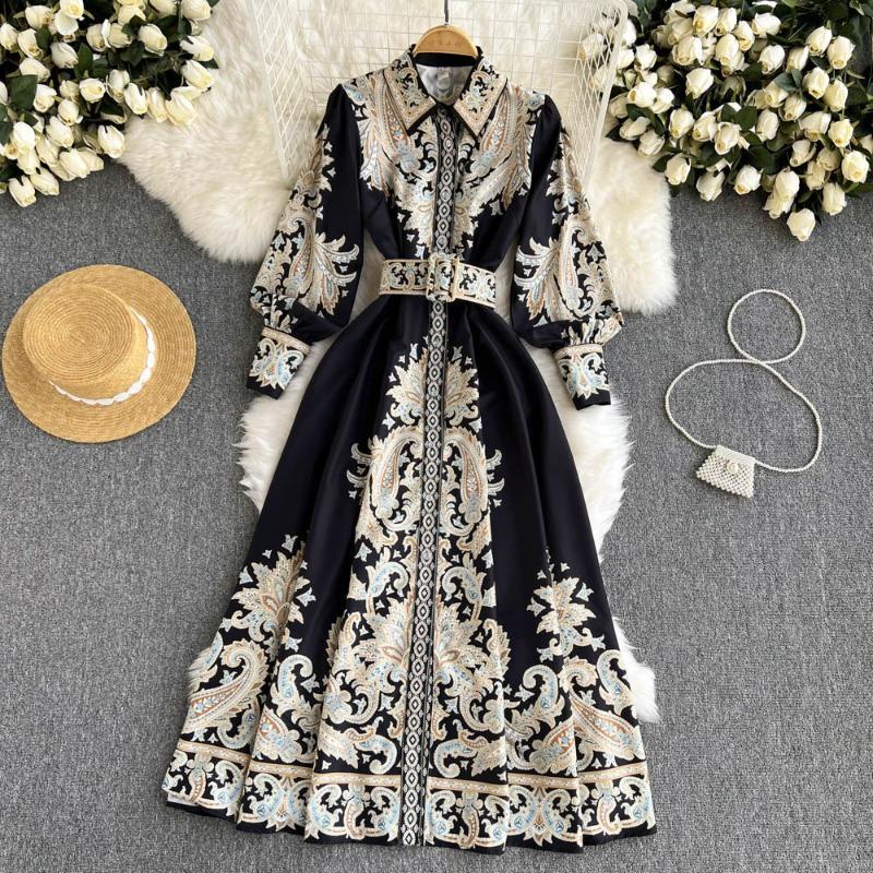 Spring Autumn French Sequin Nail Bead Long Sleeved Dress Women Elegant Party Pleated Long S чёрный