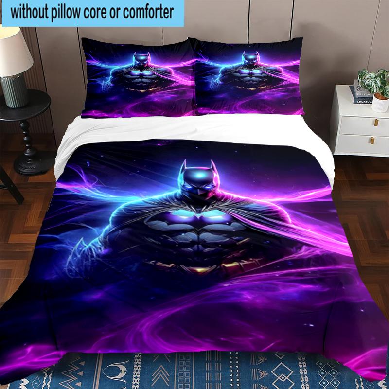 3PCS Dark Knight Rising Bedding Set,Including 1pc Duvet Cover And 2pcs Pillowcases Perfect for Bedroom, Dormitory, Fan Christmas Gift