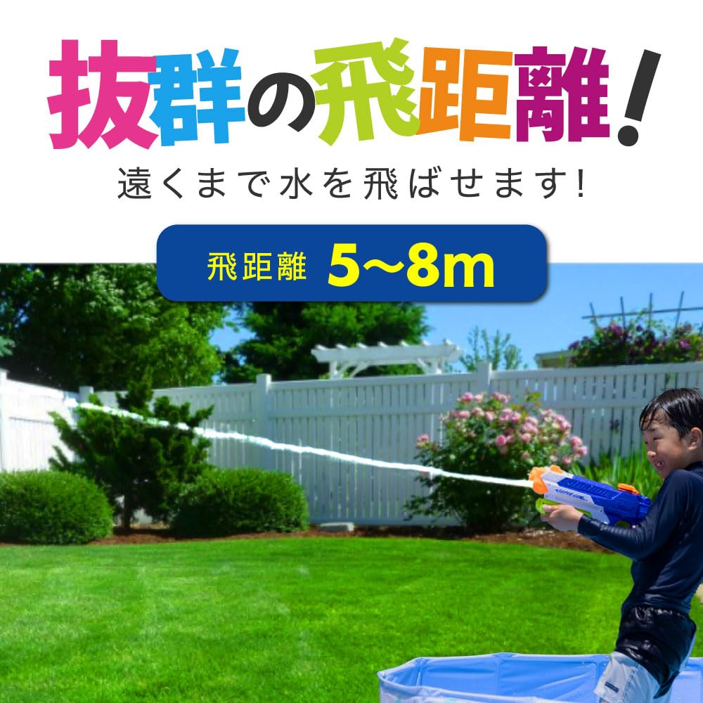 Set of 2 "Smile Guns" to Make Kids Smile 6-8m Range, Perfect for Water Play, Summer Festivals, Kids, and Adults, Perfect for Beach, Bath, Pool, and