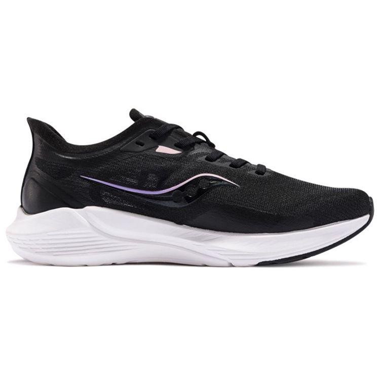 SAUCONY Humming 2 Lightweight Breathable Fabric Cushioning Non-Slip Durable Low-Top Running Shoes Women Sneaker Black Pink S18181-4