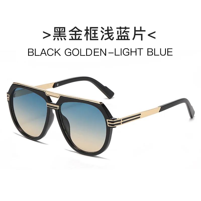 New Fashion Big Frame Sunglasses Men Square Metal Sun Glasses Women Retro Sun Glasses Vintage High Quality Gafas Oculos De Sol