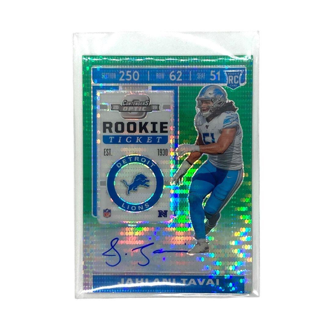 Used PANINI NFL Card CONTENDERS OPTIC PRIZM JAHLANI TAVAI DETROIT LIONS 25/27 #159 Free Shipping Used IT2