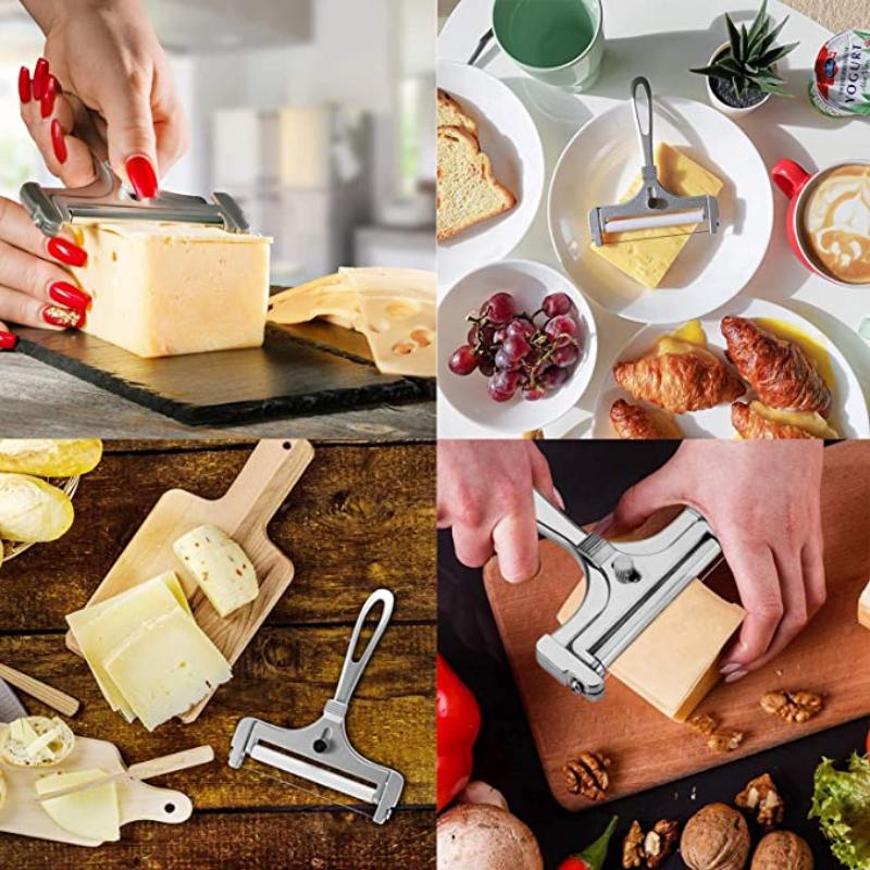 Cheese Slicer Adjustable Thickness Butter Cheese Slicer Stainless Steel Household Hheese Cheese Scraper Kitchen Small Tools